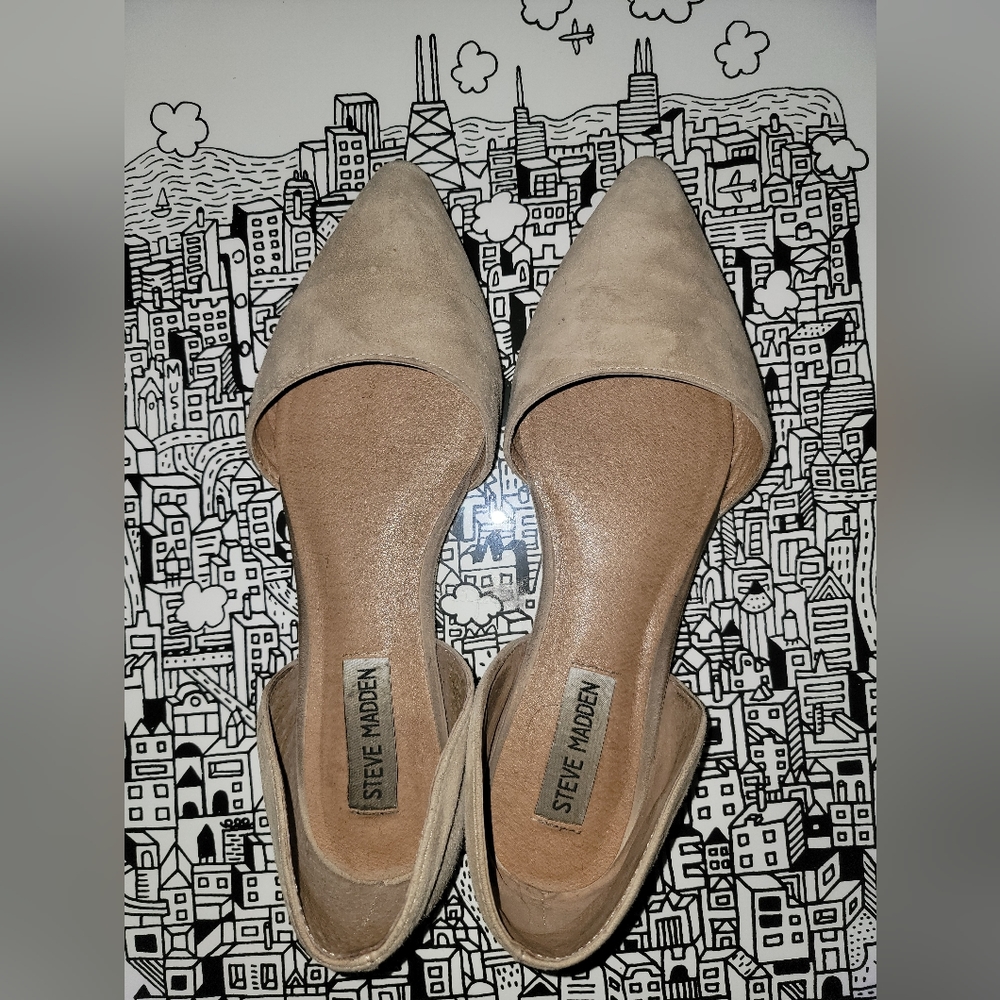 Steve Madden dorsay flats beige cream 7